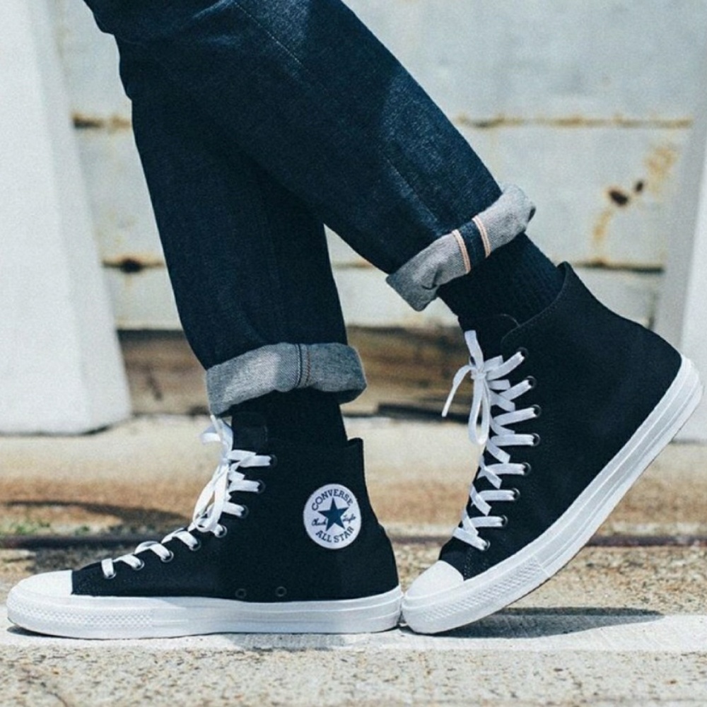 NWT Converse Chuck II 2 Hi Top Black w/ Lunarlon